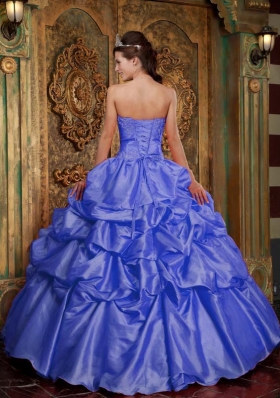 2014 Gorgeous Puffy Sweetheart Lace Quinceanera Dress with Appliques