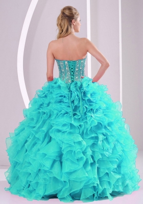 Puffy Sweetheart Full Length Fashion Quinceanera Dress with Beading