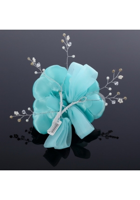 2014 Cute Pearl Net Yarn Chiffon Hair Flowers