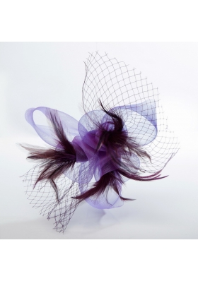 2014 Fashionable Tulle Black Net Yarn Briadl Hat