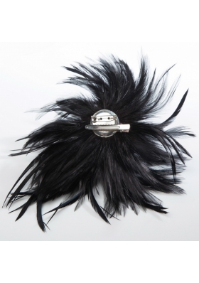 2014 Simple Feather Black Feather Flower Hairpin