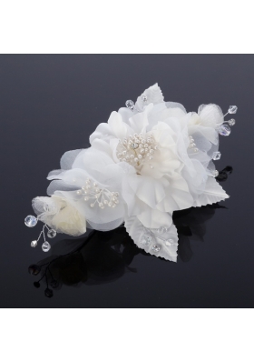 Beautiful Pearls Blue Tulle Fascinators Hair Flower