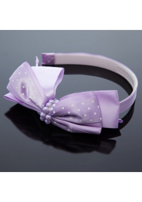 Cute Lavender Bowknot Hairpins Birdcage Veils with Beading