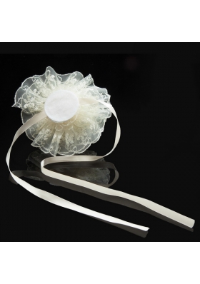 White Sash Organza Wedding Fascinators for Summer