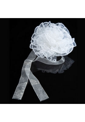 White Sash Organza Wedding Fascinators for Summer