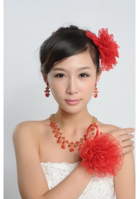 2014 Cheap and Exquisite Lace Red Fascinators