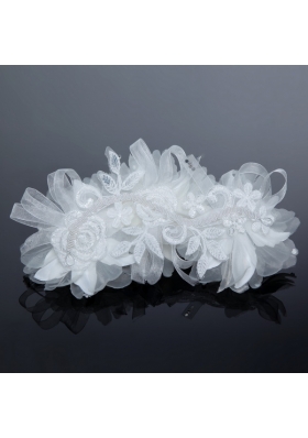 White Tulle 2014 Summer Fascinators with Beading