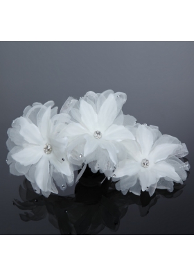 White Tulle 2014 Summer Fascinators with Beading