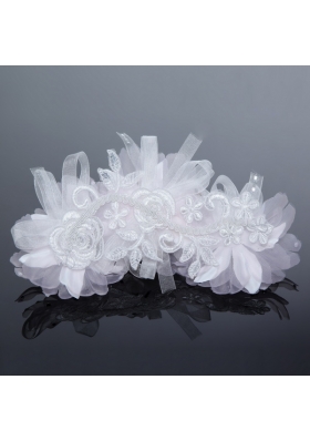 White Tulle 2014 Summer Fascinators with Beading