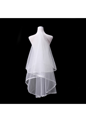 Fairy Two-Tier with Lace Angle Cut Edg Wedding Veils