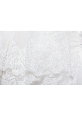 One-Tier Drop Veil Bridal Veils with Lace Appliques Edge