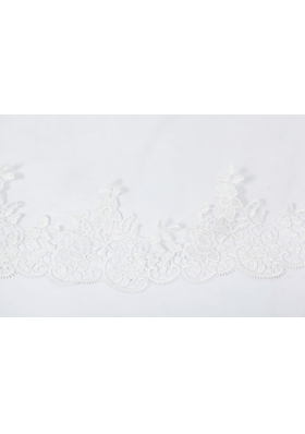 2014 One-Tier Tulle Wedding Veils with Scalloped Edge