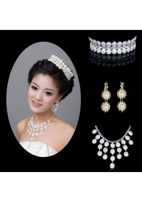 Mysterious Alloy Pearl Rhinestone Ladies' Jewelry Sets