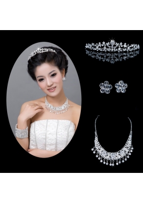 Shimmering Alloy With Rhinestone Ladies' Jewelry Sets