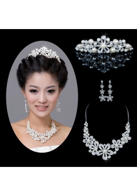 Splendid Alloy With Rhinestone Pearl Ladies' Jewelry Sets