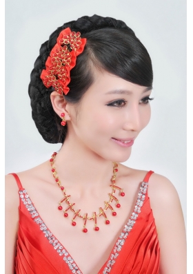 Elegant Alloy With Pearl Rhinestone Jewelry Sets