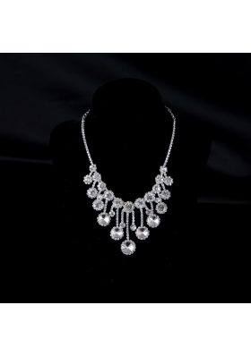 Exquisite Alloy With Rhinestone Pearl Ladies' Jewelry Sets