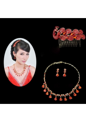 Gorgeous Alloy With Rhinestone Ladies' Jewelry Sets