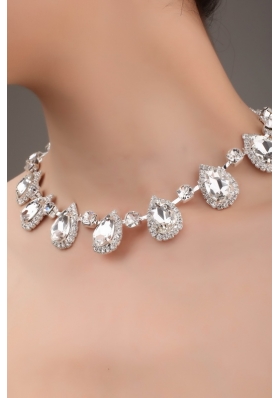 High-quality Rhinestone Dignified Ladies' Necklace and Tiara