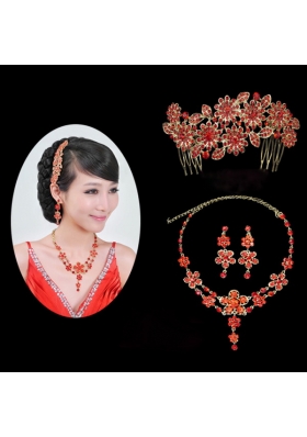 Luxurious Alloy Ladies' Jewelry Sets