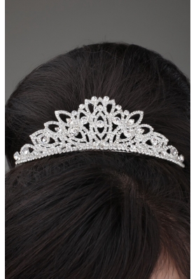 Luxurious Rhinestone and Alloy Dignified Ladies' Tiara and Necklace