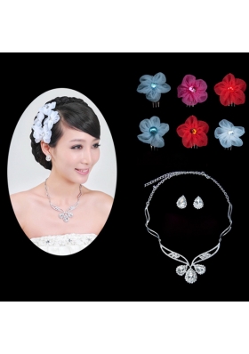 Wedding Jewelry Set Including Necklace And Headpiece