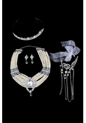 Elegant Alloy With Pearl/Rhinestone Womens Jewelry Sets