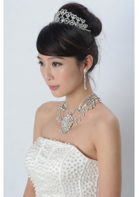 Elegant Alloy With Rhinestone Crystal Ladies Jewelry Sets