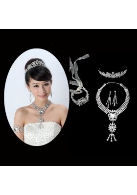 Elegant Alloy With Rhinestone Ladies Jewelry Sets