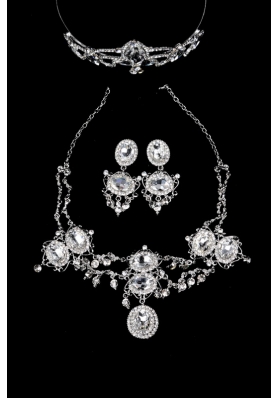 Elegant Alloy With Rhinestone Ladies Jewelry Sets