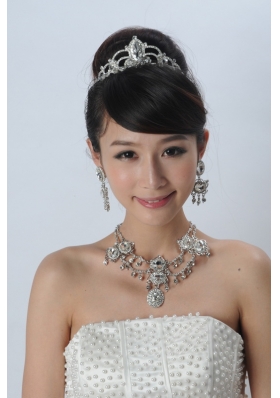 Elegant Alloy With Rhinestone Ladies Jewelry Sets