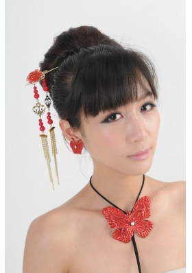 Gorgeous Red Vintage Style Alloy Ladies' Jewelry Sets