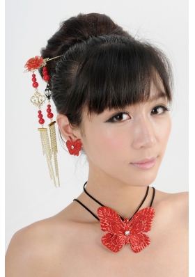 Gorgeous Red Vintage Style Alloy Ladies' Jewelry Sets