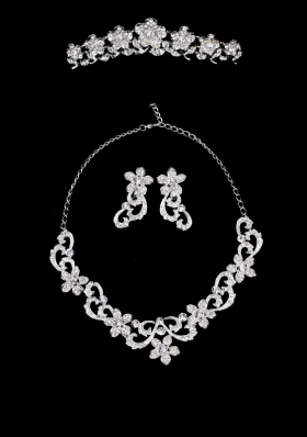 Spring Flowers Alloy/Rhinestones Ladies Jewelry Sets