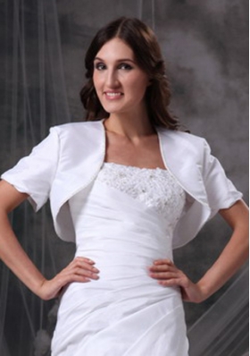 Gorgeous White Open Front Quinceanera Jacket