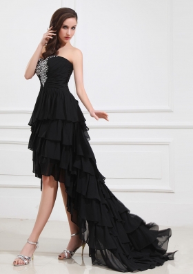 2014 The Super Hot Sweetheart High-Low Beading and Ruffled Layers Prom Dress