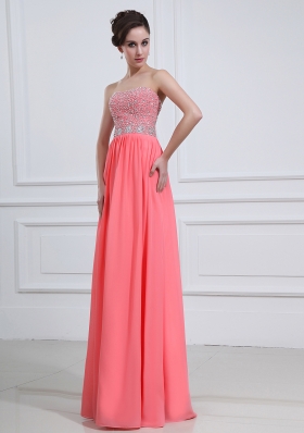 Latest Sweetheart Watermelon Red 2014 Prom Dress with Beading