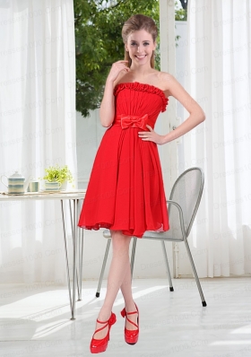 2015The Brand New Style Bridesmaid Dress Chiffon Ruching with A Line