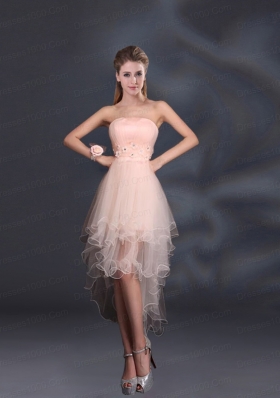 Baby Pink Mini Length 2015 The Most Popular Bridesmaid Dresses