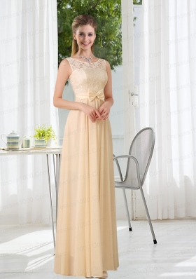 Empire Ruching 2015 Floor Length Bridesmaid Dress