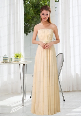 Empire Ruching 2015 Floor Length Bridesmaid Dress