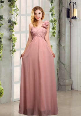 Empire Ruching 2015 Sturning Bridesmaid Dresses in Peach