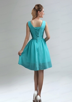 Elegant V-neck Ruched Dama Dress with Belt for Sale