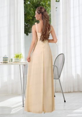 2015 Modest V Neck Empire Ruching Dama Dress