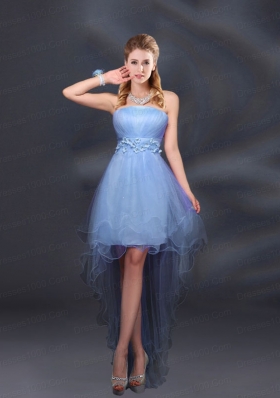 Appliques and Ruffles A Line Strapless Dama Dresses