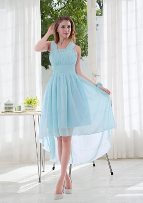 Halter Ruching 2015 Natural Chiffon Dama Dress