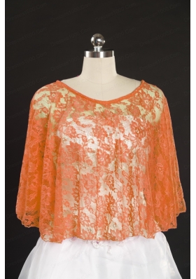 Coral Red Lace Hot Sale Wraps with Beading for 2014