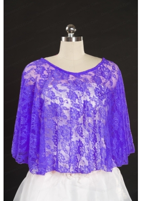 Purple Beading Lace Hot Sale Wraps for 2014