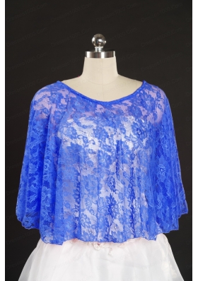 Royal Blue Beading Lace Hot Sale Wraps for 2014