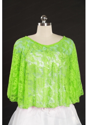 2014 Beading Lace Yellow Green Hot Sale Wraps